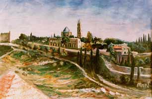"Landscape Jerusalem" oil painting